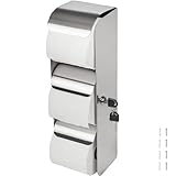Desyeryamimi Kommerzieller Toilettenpapierhalter, Toilettenpapierspender mit Schloss, 3...