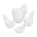 MALACASA, Serie Ramekin.Dish, 12 tlg. Porzellan Weiß Dessert Schalen, kleine...