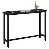 WOLTU BT30sz 1x Bartisch Bistrotisch Stehtisch Esstisch, Metallgestell, Tischplatte aus...