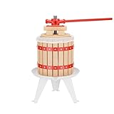 Wiltec 12L Obstpresse aus Buchenholz inkl. Presstuch, manuelle Weinpresse mit...