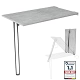 KDR Produktgestaltung Wandklapptisch Schreibtisch Tischplatte 80x50 cm in...