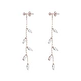 SLUYNZ 925 Sterling Silber Tropfen Ohrringe Kette für Frauen Mädchen...