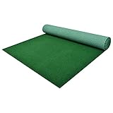 ARKEM Kunstrasen mit Noppen PP 3 x 1,33 m Rasenteppich Outdoor Rasenteppich Balkon Grün