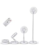 Primevolve 8' Ventilator Faltbarer mit Fernbedienung, 7200mAh Akku USB...