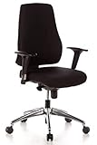hjh OFFICE 608000 Profi Bürostuhl PRO-TEC 200 Stoff Schwarz Drehstuhl ergonomisch, Arm- &...