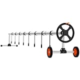 VEVOR Poolaufroller 4,2–6,6m Aufrollsystem für Poolfolien 700 x 58 x 62 cm...
