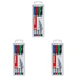 STABILO Folienstift OHPen universal - wasserlöslich fein - 12er Pack - grün, rot, blau,...