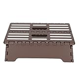 Klappbarer Tritthocker, 15,4 Zoll Rutschfester Fußhocker, Braun, Rutschfest, Faltbar,...