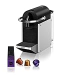 Nespresso De'Longhi Pixie EN127.S Kaffekapselmaschine, zwei Direktwahltasten, ECO-Modus,...