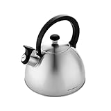 FLORINA Wasserkessel (2,5 l) I Edelstahl Teekessel BRILLO I Flötenkessel mit Bakelitgriff...