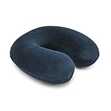 Amazon Basics - Nackenkissen aus Memoryschaumstoff, Halbkreisförmig, Marineblau