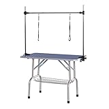 PawHut Trimmtisch Tierpflegetisch Schertisch Pflegetisch mit Unterkorb für...