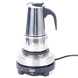 Espressokocher, 4 Tassen Espressokanne, 200ml Kaffeebereiter mit Elektroherd, 220V...