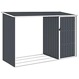 vidaXL Garten Brennholzlager Kaminholzunterstand Brennholzregal Unterstand Gerätehaus...