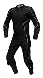XLS Lederkombi, Herren Zweiteiler, Schwarz, matt, Echtleder, zweiteilige Motorradkombi...