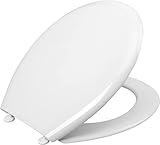 Cornat WC-Sitz 'Palu' - Klassisch weißer Look - Pflegeleichter Thermoplast -...