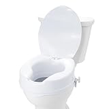 VEVOR Toilettensitzerhöhung Erhöhter Toilettensitz, 10 cm, 136 kg Tragkraft, Universelle...