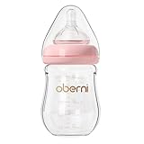 Oberni Babyflaschen aus Glas mit Silikon Sauger Größe 1, Milchflasche Weiter...