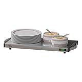 SUNTEC Warmhalteplatte aus Edelstahl – Elektrisch und kabellos – Essen warm...