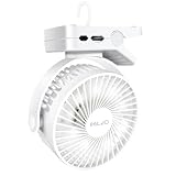 ELZO 12000mAh Camping Ventilator, Wiederaufladbarer Tischventilator USB Mini...