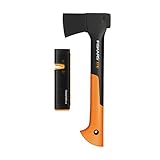 Fiskars Axt-Set, Universalaxt: Inklusive Klingen- und Transportschutz, Länge: 35,5 cm,...