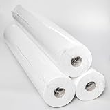 KURTT Liegerolle 2-lagig in weiß aus Zellstoff - 60cm x 50m - 12 Rollen - Abdeckrolle -...