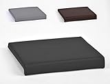 Lycce Klemmkissen Sitzkissen mit 1 Leiste Kunstleder schwarz 40cm x 38cm