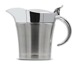 Thermo-Sauciere aus rostfreiem Edelstahl, in Silber, mit Klappdeckel, Volumen...