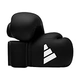 adidas Unisex Jugend Hybrid 25 Boxhandschuhe, Schwarz, 4 oz EU
