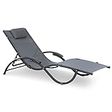 Leco-Outdoor-Sonnenliege Katharina– Klappbare Gartenliege mit ergonomisch geformter...
