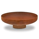 BBQ-Toro Feuerschale Ø 60 cm | Rostoptik | Outdoor Feuerstelle mit Standbein |...