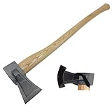 Xforst Spaltaxt, Axt, Forstaxt mit Esche Holzstiel Läng 80cm Gewicht 2,6 Kg inklusive...