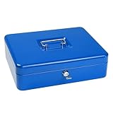 NEU!! SAX Geldkassette 30x24x9 cm,Münzeinsatz, Blau