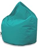 PATCH HOME Patchhome Sitzsack Tropfenform - Türkis für In & Outdoor XXL 420 Liter - mit...