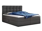 Boxspringbett Best mit 2 Bettkästen, Doppelbett mit Bonell-Matratze und Topper,...