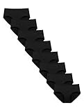 TIICHOO Unterhosen Damen Baumwolle Weich Bequeme Hipster Slips Damen Unterwäsche 8er...