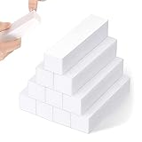 10 Stück Weiß Buffer Schleifblöcke, Nagelfeile Block,Polierblock Buffer der...