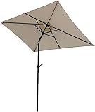 Pure Home & Garden Kurbelschirm Sunny 250 x 200 cm natur, mit UV-Schutz 40 Plus,...