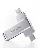 BLANBOK+ MFi Zertifizierter 128GB USB C Stick für iPhone 15, 3 in 1 Memory Stick,...
