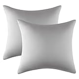 Topfinel Kissenbezug 40x40 Satin grau 2er Set kühlender Kissenbezüge Kissenhülle Haar-...