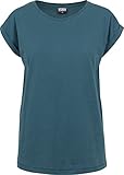 Urban Classics Damen Ladies Extended Shoulder Tee T Shirt, Teal, XXL EU