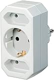 Brennenstuhl Mehrfachsteckdose, Steckdosenadapter 3-Fach mit erhöhtem...