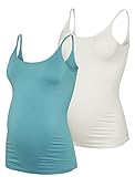 MAMALICIOUS Damen Mlheal Strap 2-p A. Tanktop, Snow White/Pack:green Blue Slate,...