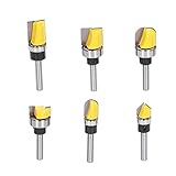 6-teiliges Bündigfräser-Bit-Set, Rückschlagfreie Wolframkarbid-Klinge, 6 Verschiedene...