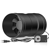 Hon&Guan 100mm Inline-Rohrventilator Regelbar, 221m³/h Rohrlüfter, Abluftventilator mit...
