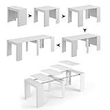 Dmora - Ausziehbarer Tisch Compton, ausziehbarer Esstisch, Tisch mit Erweiterungen...