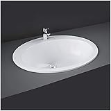 Einbauwaschbecken - Aufsatzwaschbecken L. 63,5 cm RAK Modell Cherry aus Keramik weiß