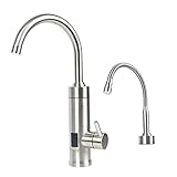 Edelstahl Wasserhahn Mit Durchlauferhitzer, 360 ° Drehbar Edelstahl...