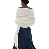 Schal Ivory Stola Festlich Fur Abendkleid Pashmina Schals Tücher für Damen...
