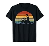 Schneemobil, Retro-Schneescooter T-Shirt